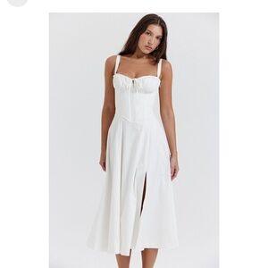 House of cb Carmen white dress